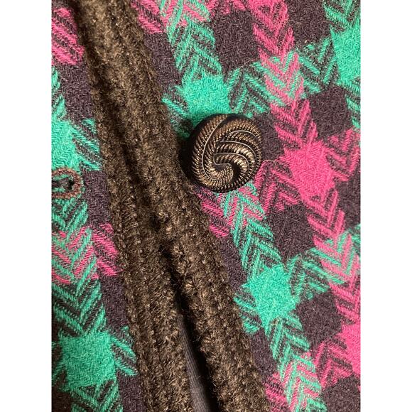 Pendleton Vintage 80s 90s 100% Wool Check Plaid Blazer Evening Jacket ~ Sz 8 - Picture 7 of 8